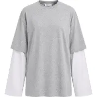 EDITED The Label T-shirt 'Simi' grå / vit