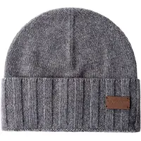 Hackett för män. HM0400107 Cashmere-mössa grå (OSFA), Casual, Kashmir