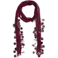 Bershka Halsduk rosa / vinröd / svart