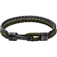 BOSS Sleek bracelet with polished hardware details