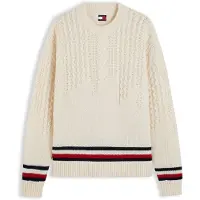 Tommy Hilfiger Tommy Jeans Pure Wool Cable Knit Oversized Jumper