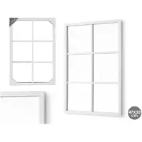 Giftdeco Giftdecor rektangulär spegel med spröjs 71 x 49 cm