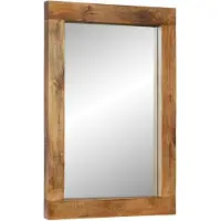 vidaXL Spegel 70x50 cm massivt mangoträ och glas