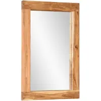vidaXL Spegel 70x50 cm massivt akaciaträ och glas