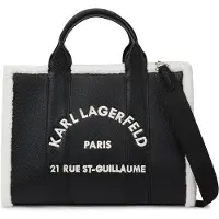 Karl Lagerfeld för kvinnor. B4W30087 Svart medelstor tygväska Rue St-Guillaume (OSFA), Casual, Polyuretan