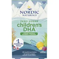 Nordic Naturals , Zero Sugar Barns DHA, Ålder 3+, Passion Fruit Lemon, 250 mg, 30 Gummy Chews