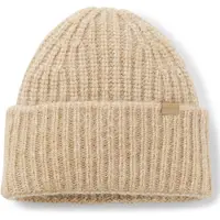 BOSS Chunky ribbed-knit beanie hat with wool and alpaca