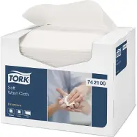 Tork Tvättlapp 135/fp | 1-lag | Pre | vit | 8st