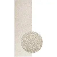vidaXL Matta ZIZUR gräddvit 80x250 cm jutelook inomhus och utomhus