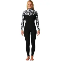 Rip Curl Dawn Patrol Pro 4/3 Mm Våtdräkt I Neopren För Dam Med Långa ärmar Och Dragkedja I Bröstet