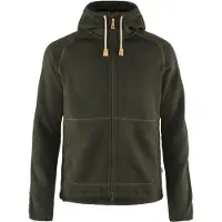 Fjällräven - Övik Fleece Hoodie M Deep Forest för Unisex - Storlek L - Khaki