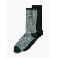 Tommy Hilfiger 2 Pack Crest Embroidery Mouliné Socks