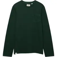 Superdry för män. M6010964A Långärmad T-shirt med grön ficka (M), Casual, Bomull, Lång ärm