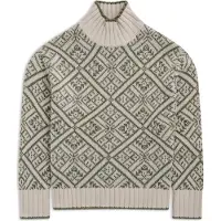 Bergans Vega Knitted Wool Jumper Women Creme/Green Mud