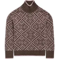Bergans Vega Knitted Wool Jumper Women Hot Cocoa/Faded Pink