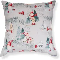 Nordstrand Örngott 60x63 cm - 100% bomull - Grått med tomtemotiv