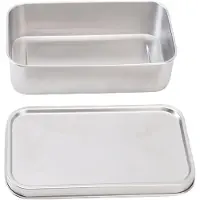 Konnwei Matlåda 304 Rostfritt Stål Bärbar Matbehållare med Rem för Kontor Skola Picknick L white
