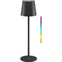 Goobay Trådlös LED-bordslampa, storlek M, 38 cm, RGBW, svart