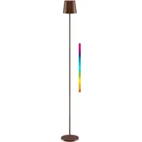 Goobay Trådlös LED-golvlampa, storlek XL, 122 cm, RGBW, kopparfärgad