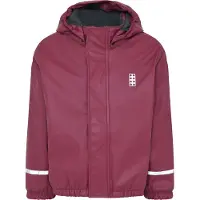 Lego Wear Regnjacka m. Fleece - PU - LW ​​Jeep 708 - Bordeaux - - 11 år (146) - Regnjacka