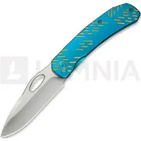 We Knife Inmate, Blue Ti & Gold Raindrops, Satin