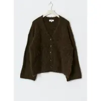 Gina Tricot  - Alpaca blend knitted cardigan - koftor & cardigans - Brun - XS - Dam