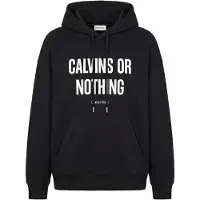 Calvin Klein Jeans Relaxed Calvins Or Nothing Graphic Hoodie