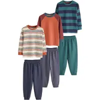 Next Pyjamas kräm / marinblå / gran / mandarin