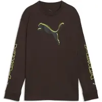 Puma T-shirt 'STREET' choklad / limette / petrol