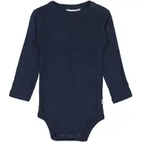 Joha Body - Ull/Silke - l/ä - Marinblå - - 100 - Body L/Ä