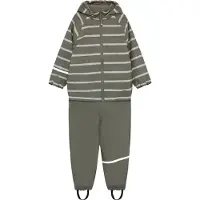 CeLaVi Regnkläder M/u Hängslen - Fleece - PU - Glöggad basilika - - 130 - Regnkläder