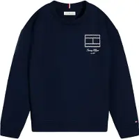 Tommy Hilfiger Sweatshirt - Dark Natt Marinblå Blue - - 10 år (140) - Sweatshirt