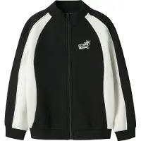 Name it Sweatjacka 'NKMLASSE' svart / vit