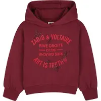 Zadig & Voltaire Hoodie - Karmosinröd m. Paljetter - - 14 år (164) - Hoodie