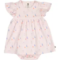 Müsli Klänningsbody k/ä - Rib - Picknick Frill - Primrose/Shell - - 74 - Klänning