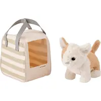 Kids Concept Katt m. Väska - Beige/Vit - - One Size - Gosedjur