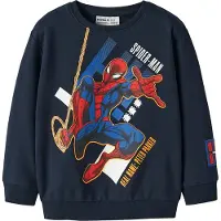 Name it Sweatshirt - NmmAlbie - Spider-Man - Marinblå Kavaj - - 2 år (92) - Sweatshirt
