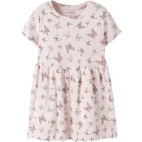 Name it Klänning - Rib - NmfVemma - Vagga Rosa/Flugor - - 3 år (98) - Klänning