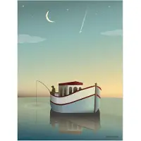 ViSSEVASSE Affisch - 50x70 - Fiskeren - - One Size - Affisch
