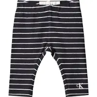Calvin Klein Jeans Leggings - Monogram - Black Stripe - - 2 år (92) - Leggings
