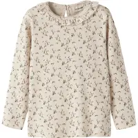 Lil´ Atelier Lil' Atelier Tröja - Rib - NmfLago - Turtleduve/Rose Flower - - 5 år (110) - Tröja