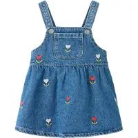 Name it Klänning 'NBFMALO' blå denim / ljusgrön / knallröd / vit