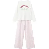 Mango KIDS Pyjamas 'LIGTHS' ljusgrön / rosa / magenta / vit