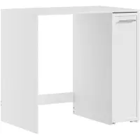 SoBuy Tvättmaskinsskåp Vit med låda och hjul 90x60x88 cm