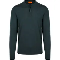 Suitable Crew Zip Merino Mörkegrön Grön Mörkgrön Storlek