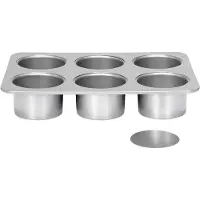 Patisse Mini 6 formar till kakor med avtagbar botten 8 cm SILVER-TOP