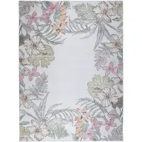 FRAAI Blommor på utomhusmattan | Poppy gräddvit hos Volero | 140x200cm | Creme | Rubber (TPR) | Rektangel | Utomhusmattor