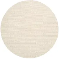 NATURL. Rund ullmatta | Feline vit hos Volero | Ø 80cm | Vit | Cotton | Rund | Inomhusmattor