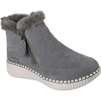 SKECHERS för kvinnor. 168108 Relaxed Fit: Wilshire Blvd - Fresh Zip stövletter grå (37), Hud, Karta, Casual