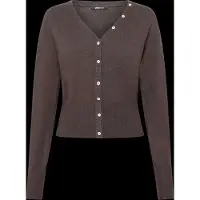 Gina Tricot  - Knitted fitted cardigan - koftor & cardigans - Brun - XS - Dam